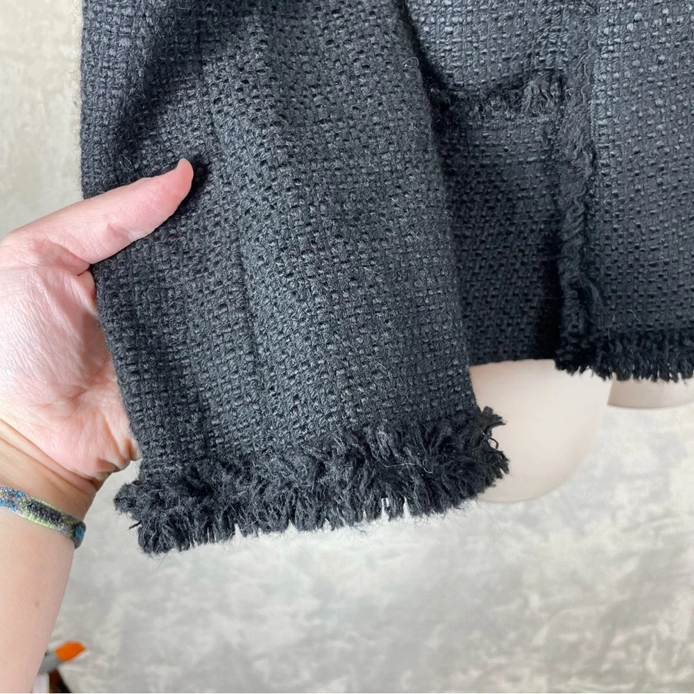 Ann Taylor black Boucle tweed jacket blazer business casual women’s size 0 - Picture 5 of 10